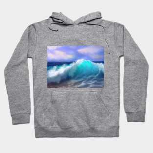 Turquoise Ocean Wave Hoodie